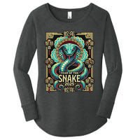 Year Of The Snake 2025 Chinese New Year Women's Perfect Tri Tunic Long Sleeve Shirt