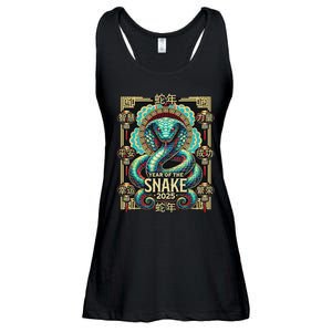 Year Of The Snake 2025 Chinese New Year Ladies Essential Flowy Tank