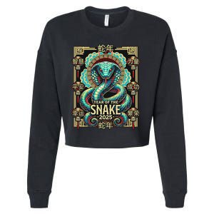 Year Of The Snake 2025 Chinese New Year Cropped Pullover Crew