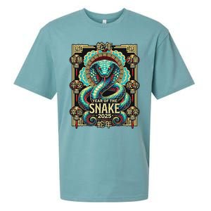 Year Of The Snake 2025 Chinese New Year Sueded Cloud Jersey T-Shirt