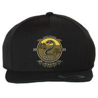 Year Of The Snake 2025 Chinese New Year Wool Snapback Cap