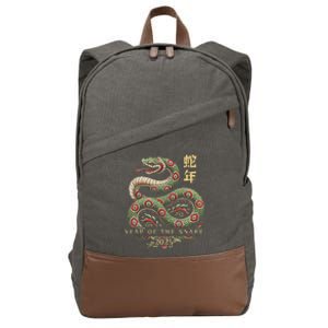 Year Of The Snake 2025 Chinese New Year Cotton Canvas Backpack