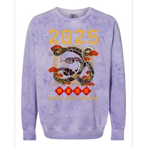 Year Of The Snake 2025 Zodiac Colorblast Crewneck Sweatshirt