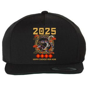 Year Of The Snake 2025 Zodiac Wool Snapback Cap