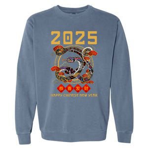 Year Of The Snake 2025 Zodiac Garment-Dyed Sweatshirt