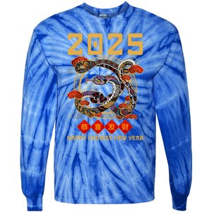 Year Of The Snake 2025 Zodiac Tie-Dye Long Sleeve Shirt