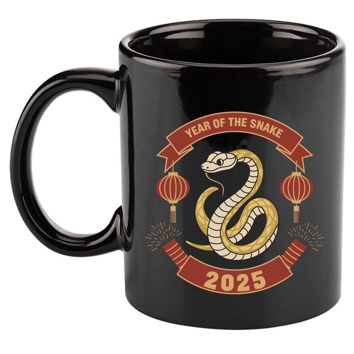 Year Of The Snake 2025 Chinese Zodiac Chinese New Year 11oz C Handle Ceramic Mug