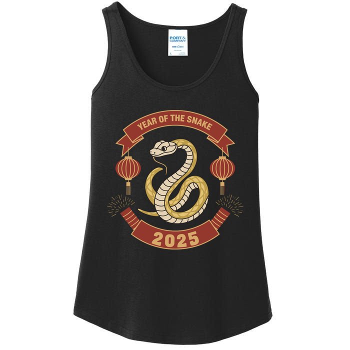 Year Of The Snake 2025 Chinese Zodiac Chinese New Year Ladies Essential Tank