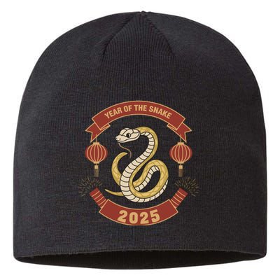 Year Of The Snake 2025 Chinese Zodiac Chinese New Year Sustainable Beanie