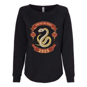 Year Of The Snake 2025 Chinese Zodiac Chinese New Year Womens California Wash Sweatshirt