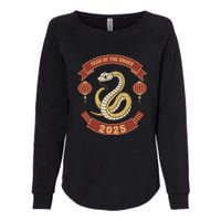 Year Of The Snake 2025 Chinese Zodiac Chinese New Year Womens California Wash Sweatshirt