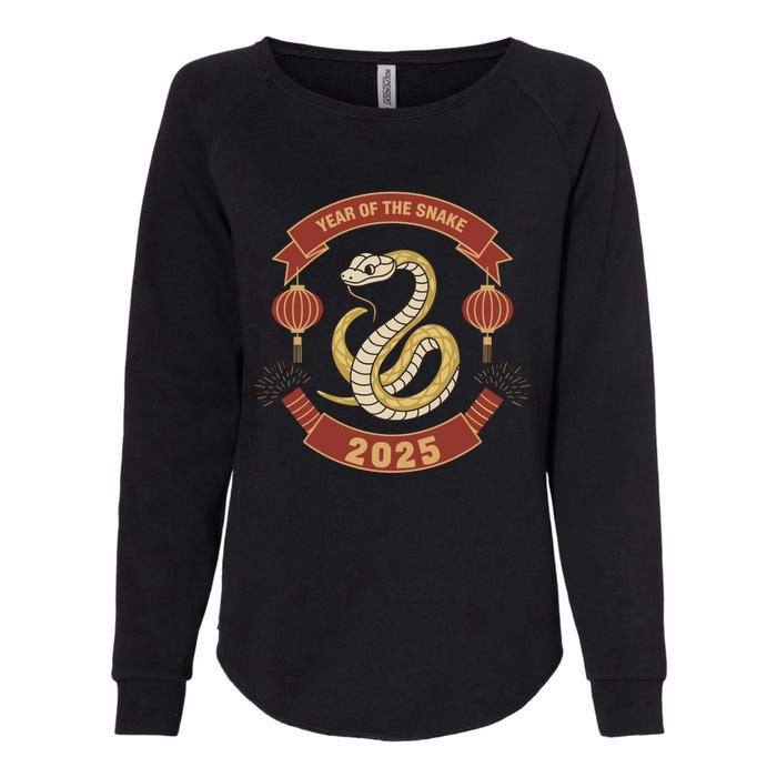 Year Of The Snake 2025 Chinese Zodiac Chinese New Year Womens California Wash Sweatshirt