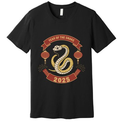 Year Of The Snake 2025 Chinese Zodiac Chinese New Year Premium T-Shirt