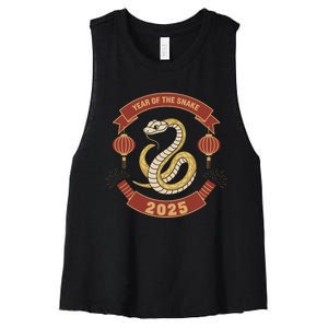 Year Of The Snake 2025 Chinese Zodiac Chinese New Year Women's Racerback Cropped Tank