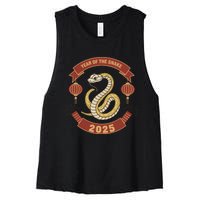 Year Of The Snake 2025 Chinese Zodiac Chinese New Year Women's Racerback Cropped Tank