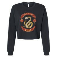 Year Of The Snake 2025 Chinese Zodiac Chinese New Year Cropped Pullover Crew