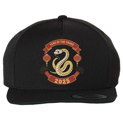 Year Of The Snake 2025 Chinese Zodiac Chinese New Year Wool Snapback Cap