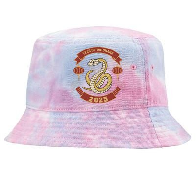 Year Of The Snake 2025 Chinese Zodiac Chinese New Year Tie-Dyed Bucket Hat