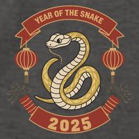 Year Of The Snake 2025 Chinese Zodiac Chinese New Year Vector Backpack