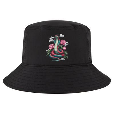 Year Of The Snake 2025 Cool Snake Graphic Art Cool Comfort Performance Bucket Hat