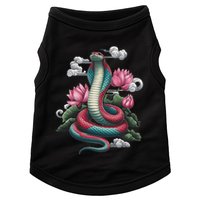 Year Of The Snake 2025 Cool Snake Graphic Art Doggie Tank