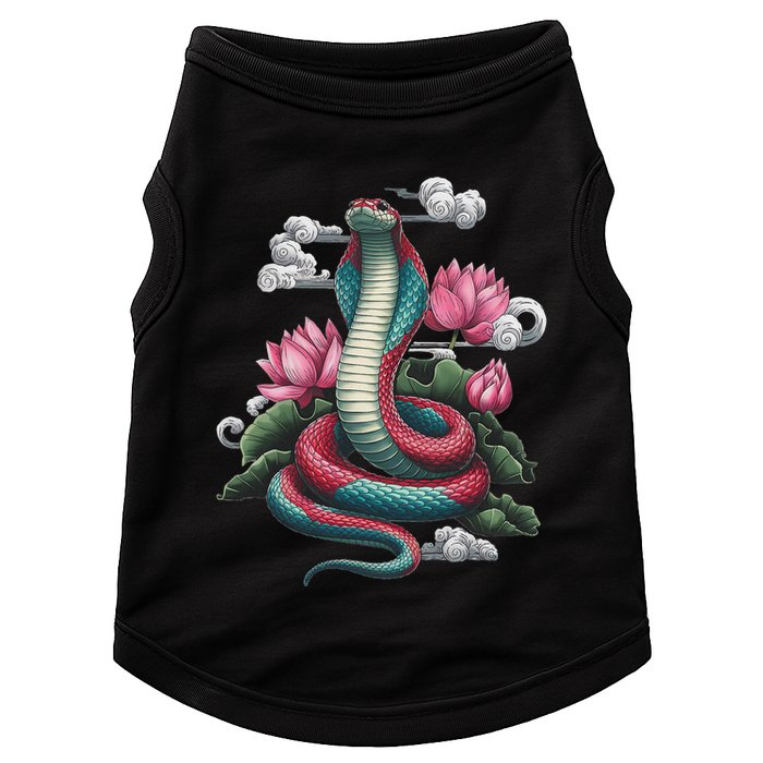 Year Of The Snake 2025 Cool Snake Graphic Art Doggie Tank