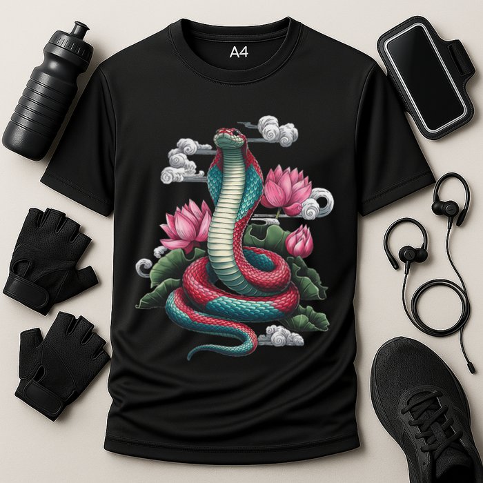 Year Of The Snake 2025 Cool Snake Graphic Art Performance Shirt