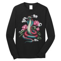 Year Of The Snake 2025 Cool Snake Graphic Art Long Sleeve Shirt
