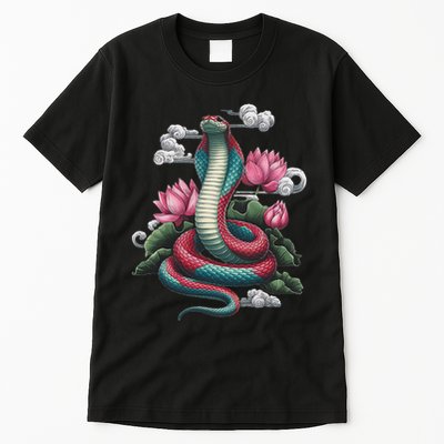 Year Of The Snake 2025 Cool Snake Graphic Art Tall T-Shirt