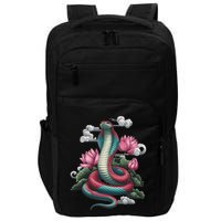 Year Of The Snake 2025 Cool Snake Graphic Art Impact Tech Backpack