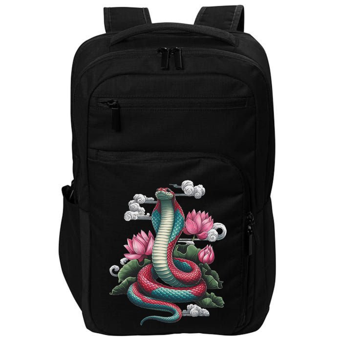 Year Of The Snake 2025 Cool Snake Graphic Art Impact Tech Backpack