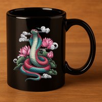 Year Of The Snake 2025 Cool Snake Graphic Art 11oz C Handle Ceramic Mug