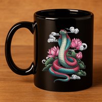 Year Of The Snake 2025 Cool Snake Graphic Art 11oz C Handle Ceramic Mug