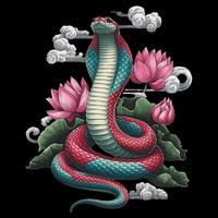 Year Of The Snake 2025 Cool Snake Graphic Art 16 in Basic Backpack