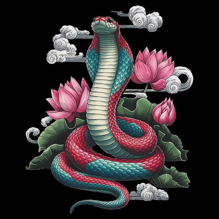 Year Of The Snake 2025 Cool Snake Graphic Art 16 in Basic Backpack