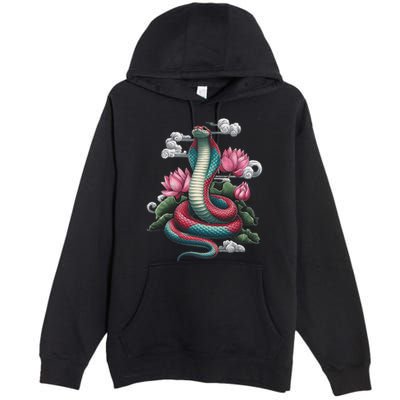 Year Of The Snake 2025 Cool Snake Graphic Art Premium Pullover Hoodie
