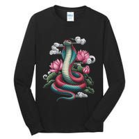 Year Of The Snake 2025 Cool Snake Graphic Art Tall Long Sleeve T-Shirt