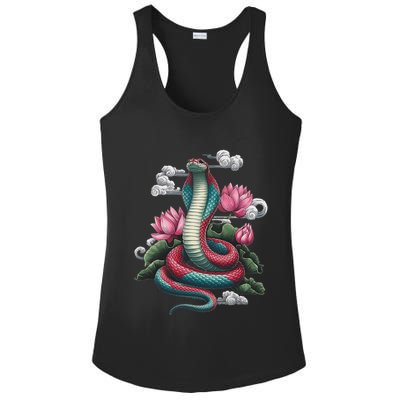 Year Of The Snake 2025 Cool Snake Graphic Art Ladies PosiCharge Competitor Racerback Tank