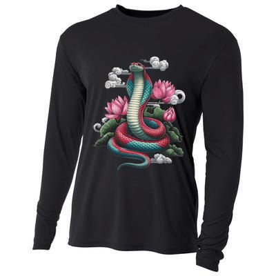 Year Of The Snake 2025 Cool Snake Graphic Art Cooling Performance Long Sleeve Crew