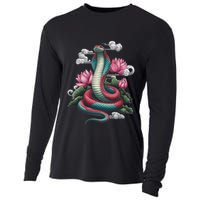 Year Of The Snake 2025 Cool Snake Graphic Art Cooling Performance Long Sleeve Crew