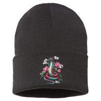 Year Of The Snake 2025 Cool Snake Graphic Art Sustainable Knit Beanie