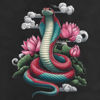 Year Of The Snake 2025 Cool Snake Graphic Art 25L Jumbo Tote