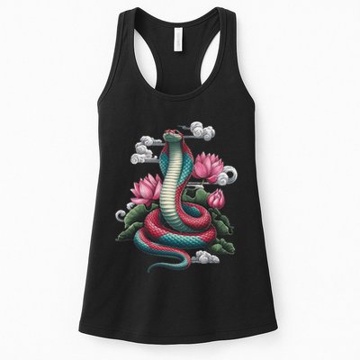 Year Of The Snake 2025 Cool Snake Graphic Art Womens Tank Top