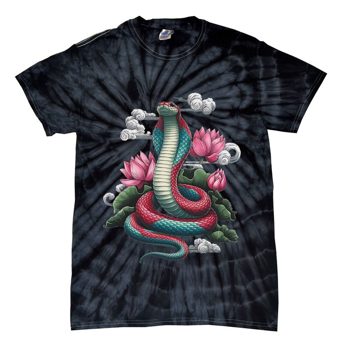 Year Of The Snake 2025 Cool Snake Graphic Art Tie-Dye T-Shirt