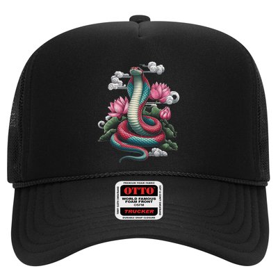 Year Of The Snake 2025 Cool Snake Graphic Art Trucker Hat