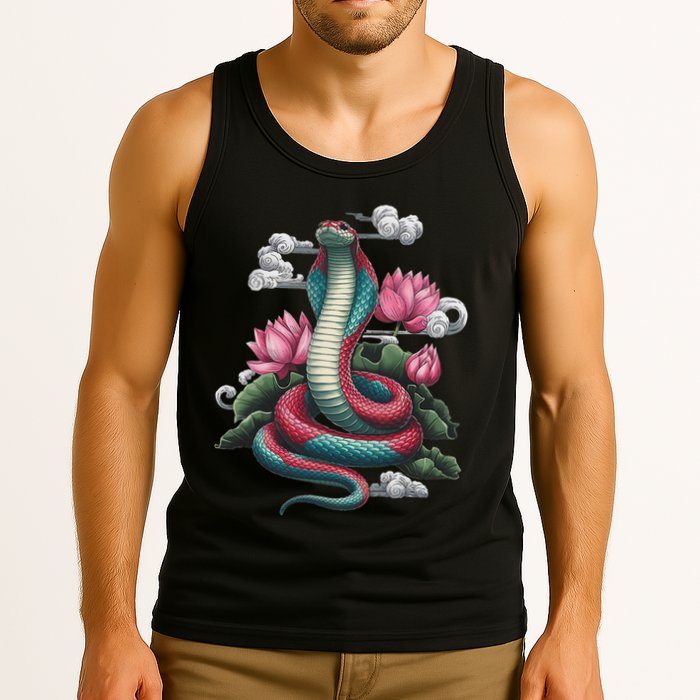Year Of The Snake 2025 Cool Snake Graphic Art Tank Top