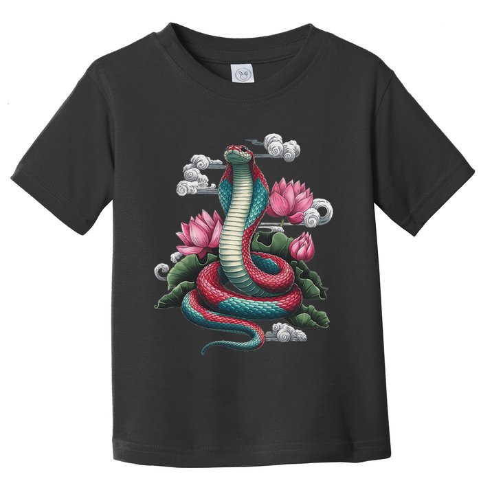 Year Of The Snake 2025 Cool Snake Graphic Art Toddler T-Shirt