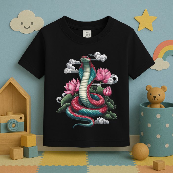 Year Of The Snake 2025 Cool Snake Graphic Art Toddler T-Shirt