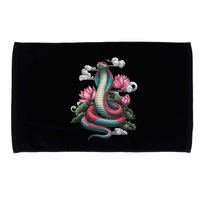 Year Of The Snake 2025 Cool Snake Graphic Art Microfiber Hand Towel