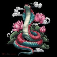 Year Of The Snake 2025 Cool Snake Graphic Art Zip Tote Bag
